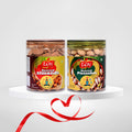 Premium Roasted Nuts Combo (Pistachio Roasted & California Almonds250g Each JAR ) 500g