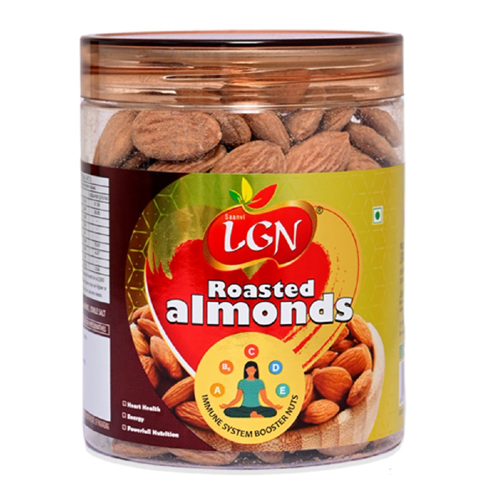 Super Premium Roasted Nuts Combo ( Cashews Masala Roasted & California Almonds250g Each JAR ) 500g