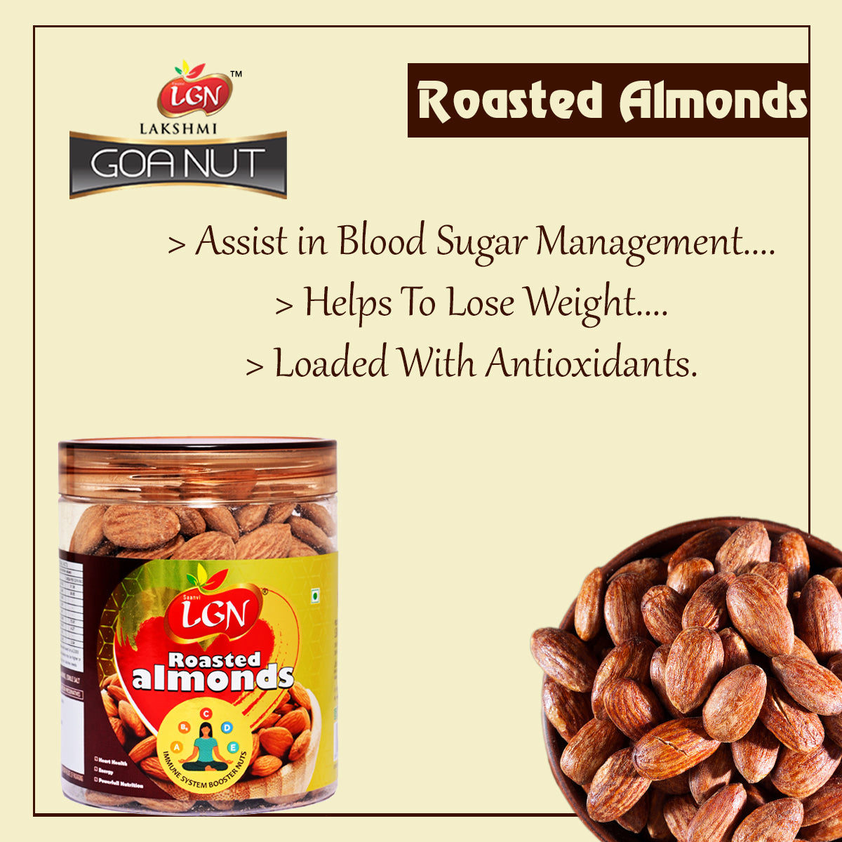 LGN ALMONDS SALT ROASTED JAR