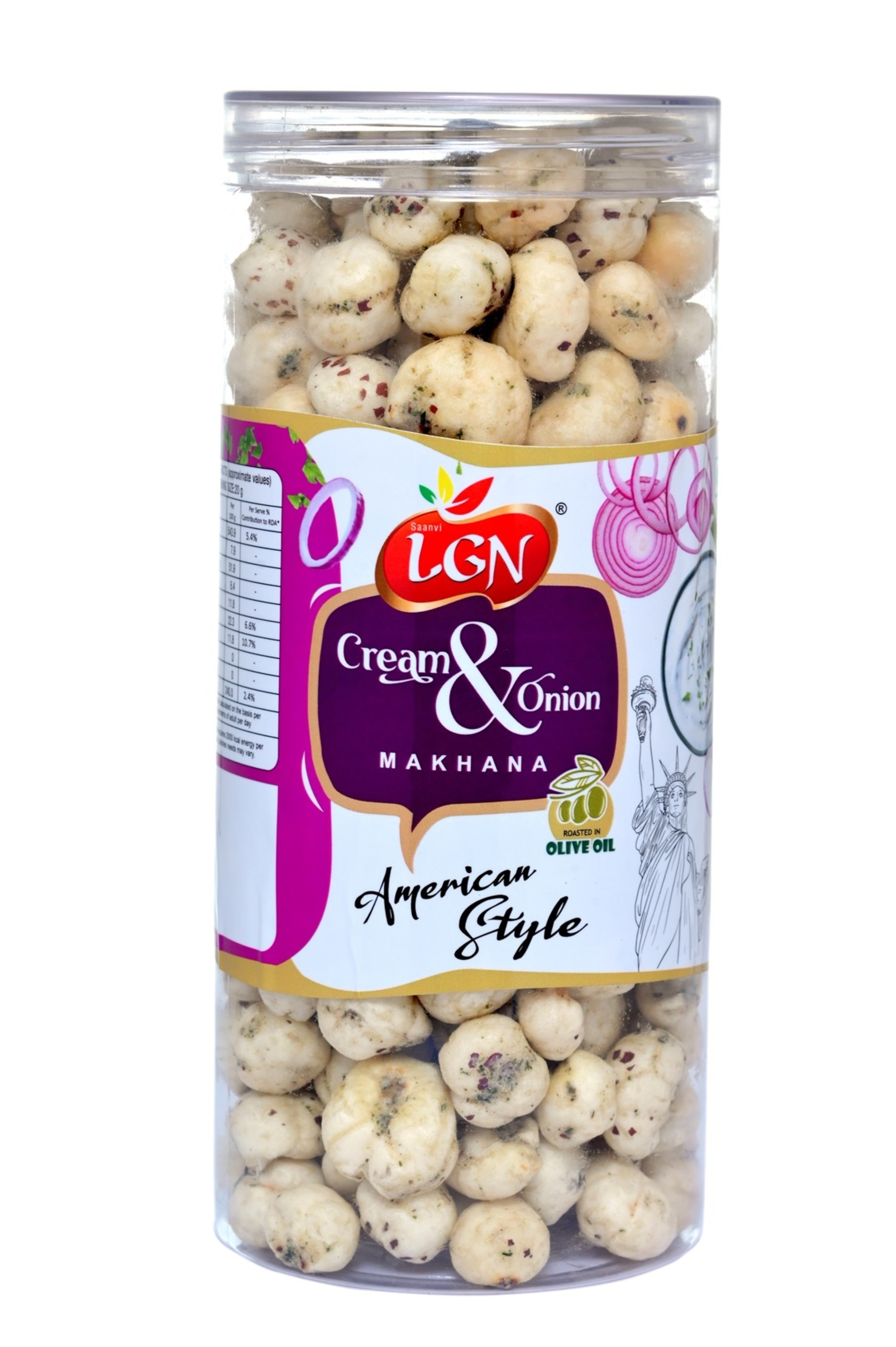 MAKHANA FOX NUTS CREAM AND ONION  FLAVOUR 90GM