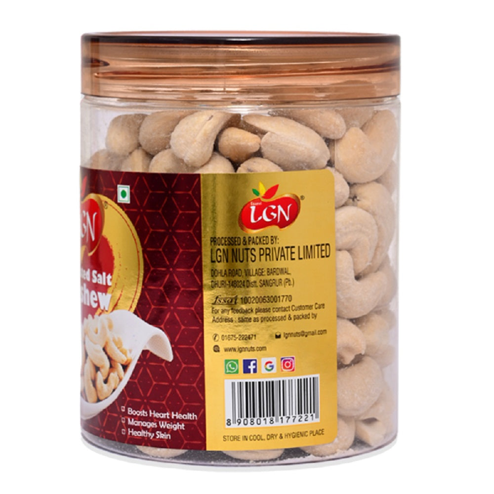 LGN CASHEW SALT ROASTED JAR 250GMS