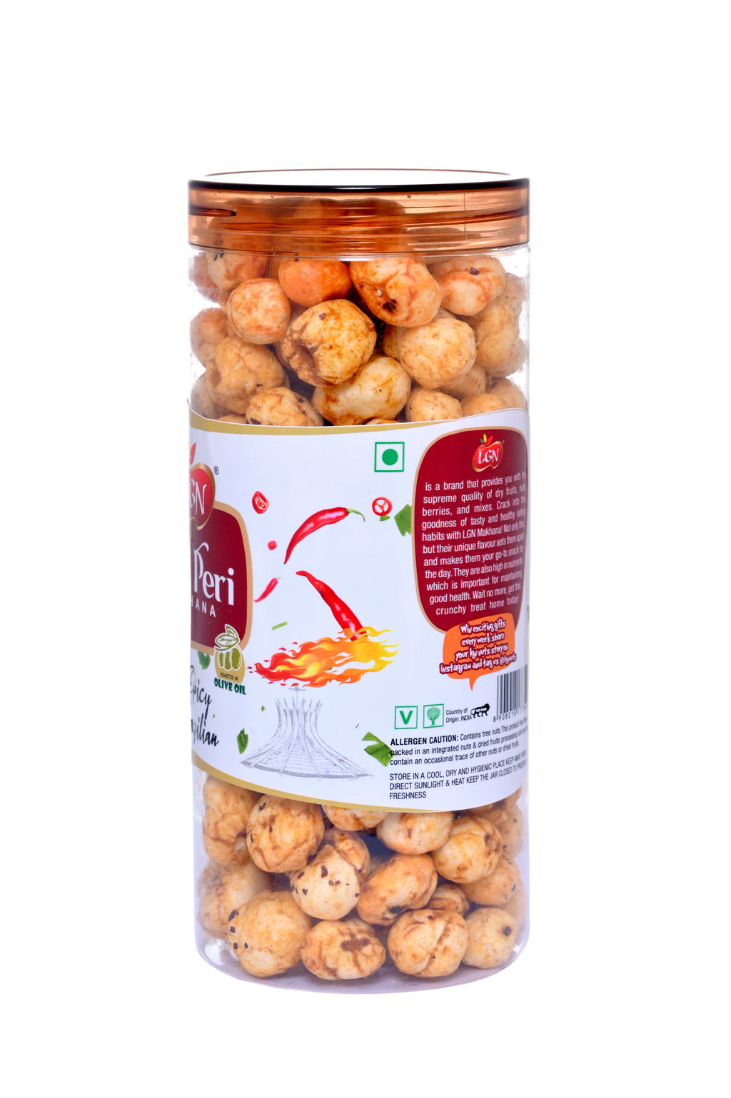 MAKHANA FOX NUTS PERI PERI  FLAVOUR 90GM