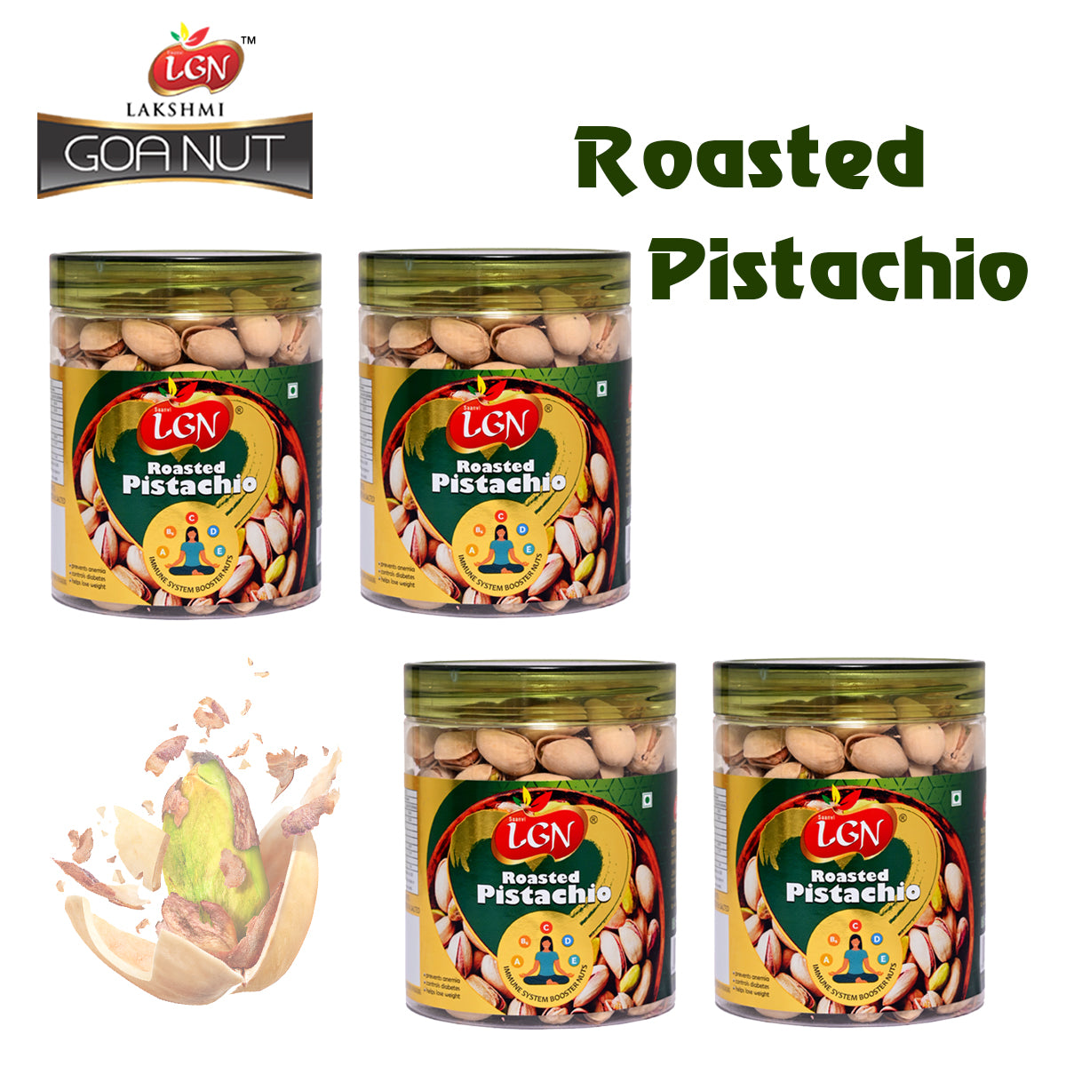 LGN PISTACHIO ROASTED JAR 250GM