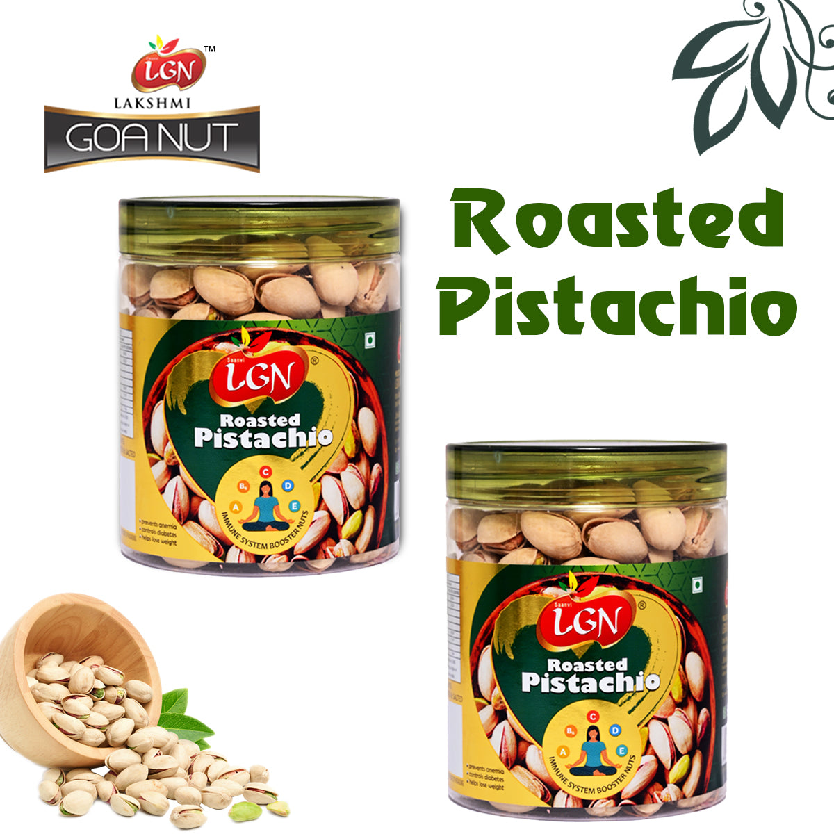 LGN PISTACHIO ROASTED JAR 250GM