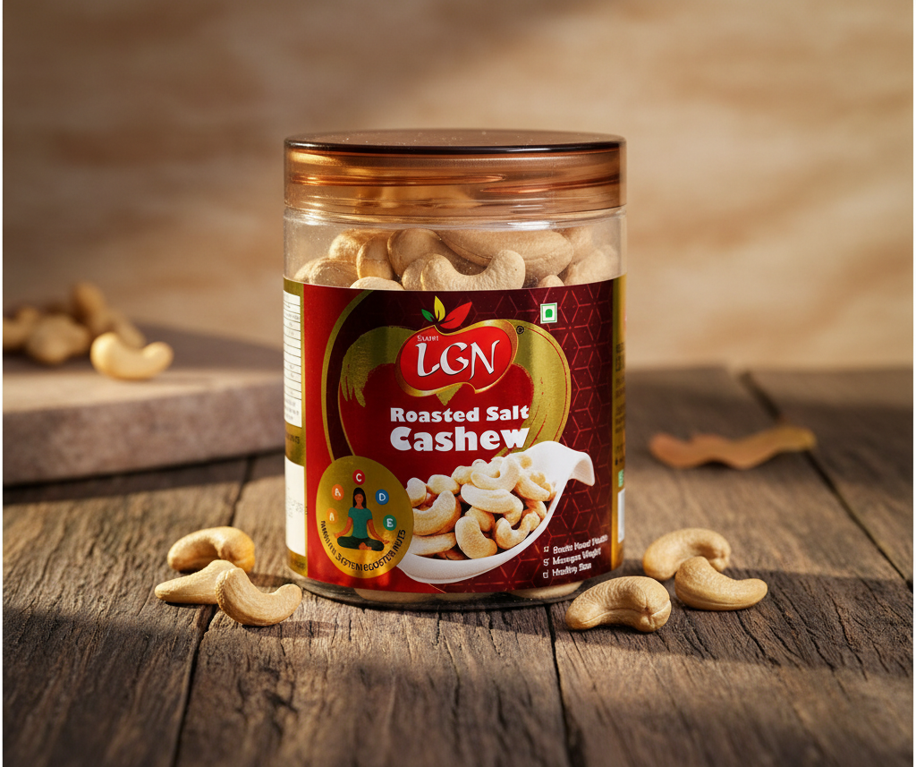 LGN CASHEW SALT ROASTED JAR 250GMS product image
