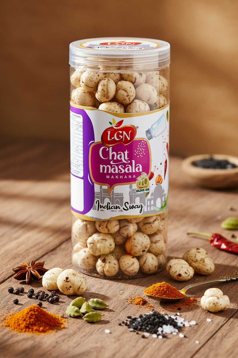 MAKHANA FOX NUTS CHAT MASALA FLAVOUR 90GM product image