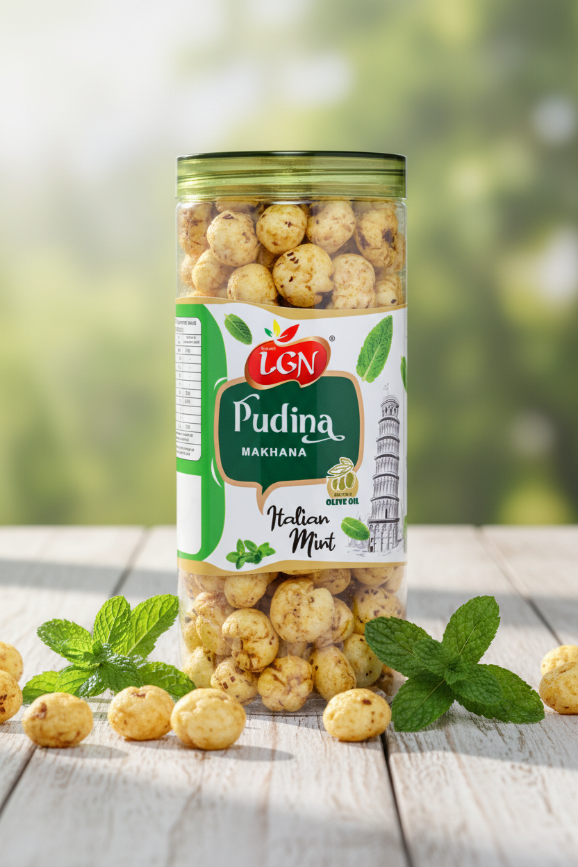 MAKHANA FOX NUTS MINTY PUDINA FLAVOUR 90GM product image