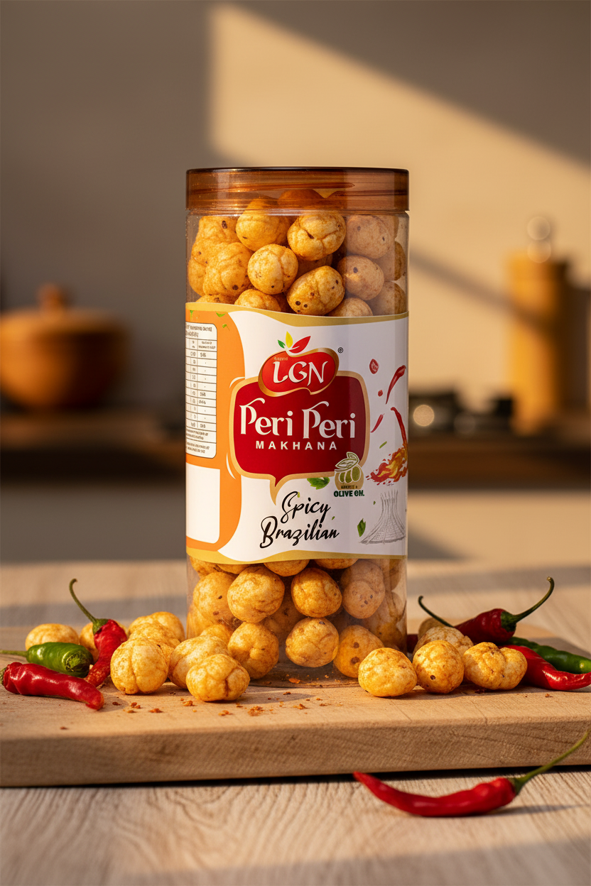 MAKHANA FOX NUTS PERI PERI FLAVOUR 90GM product image