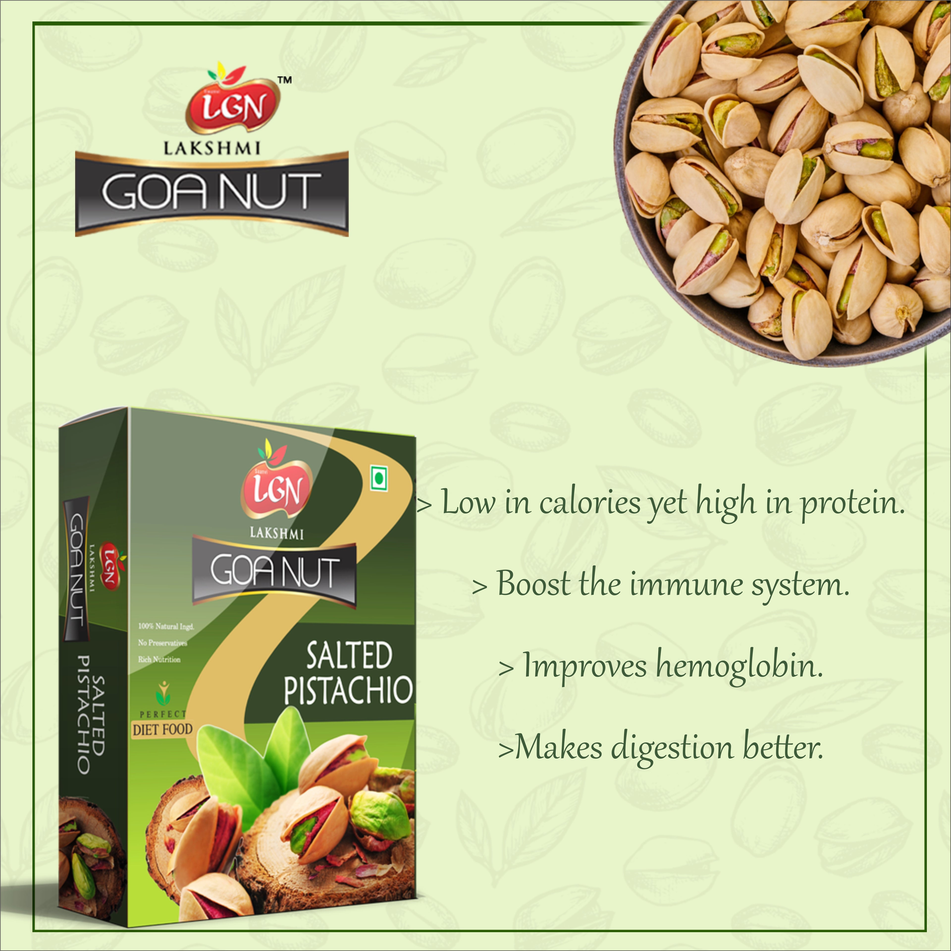 PISTACHIO ROASTED BOX 250GMS