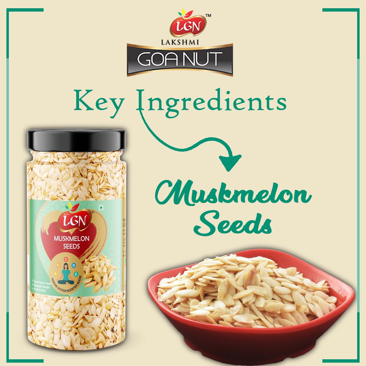 LGN Natural & Raw Muskmelon Seeds - Image 2