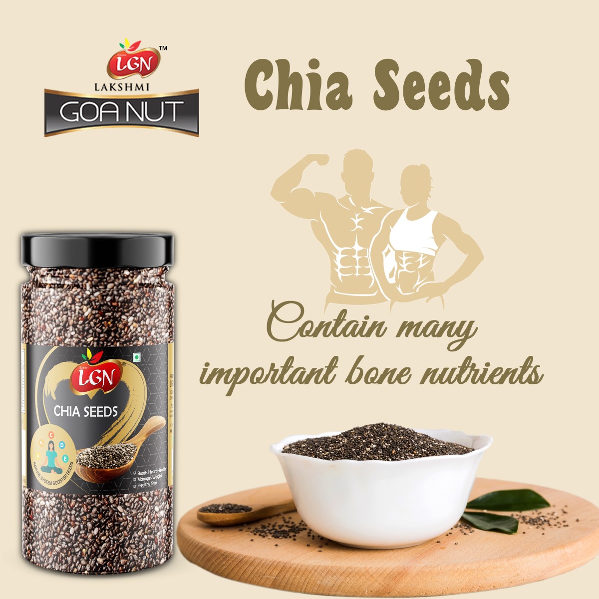 LGN Healthy & Raw Black Chia Seeds - Image 4
