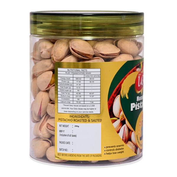 LGN Roasted & Salted California Pistachios Jar - Image 7