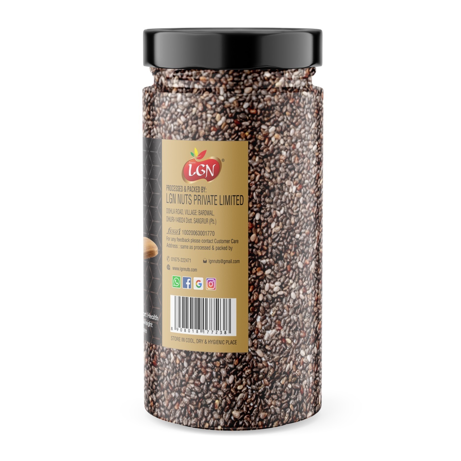 LGN Healthy & Raw Black Chia Seeds - Image 7