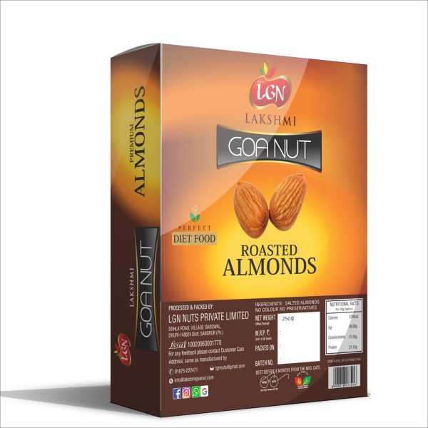 LGN Roasted & Lightly Salted Premium Californian Almonds Box - Image 4