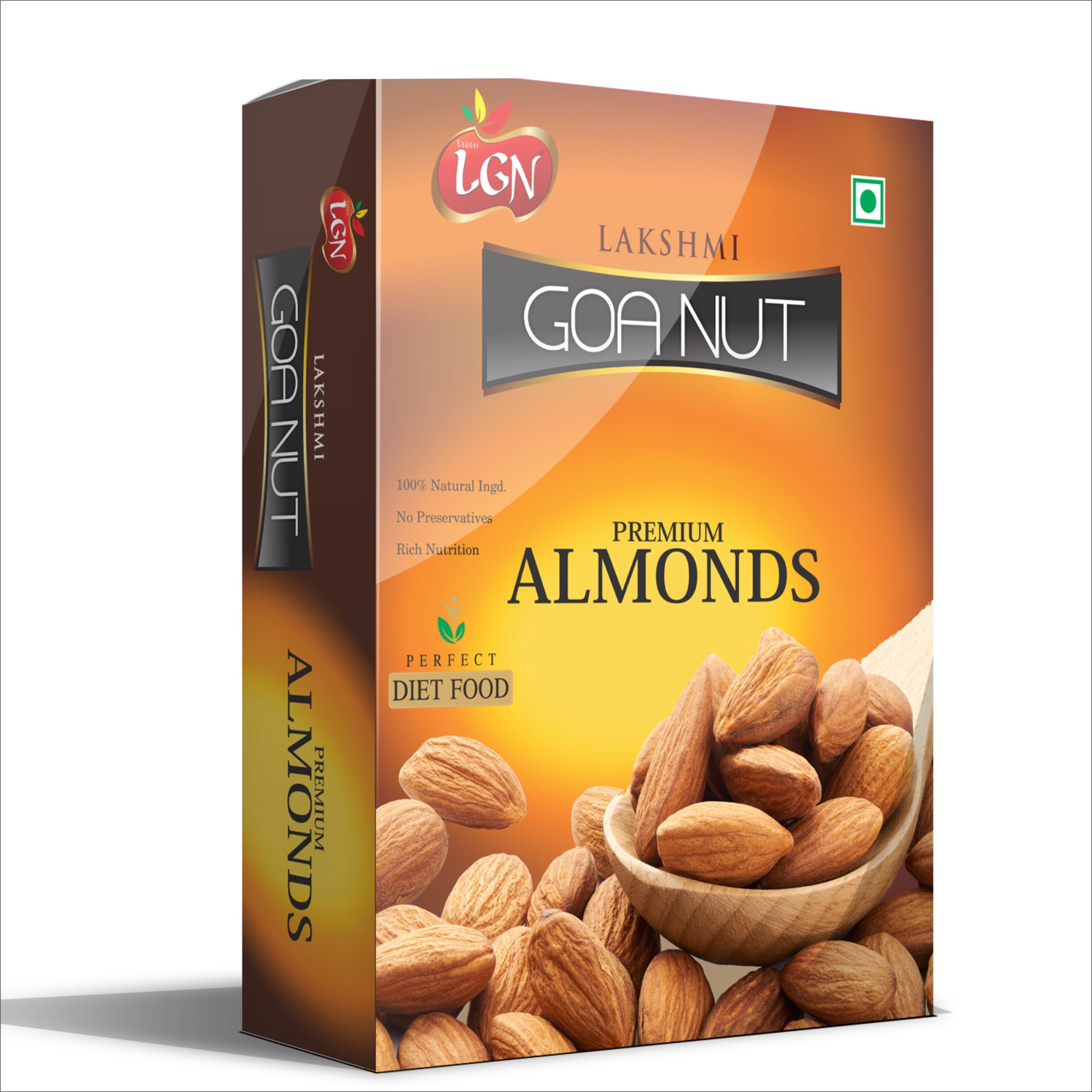 LGN Roasted & Lightly Salted Premium Californian Almonds Box - Image 3