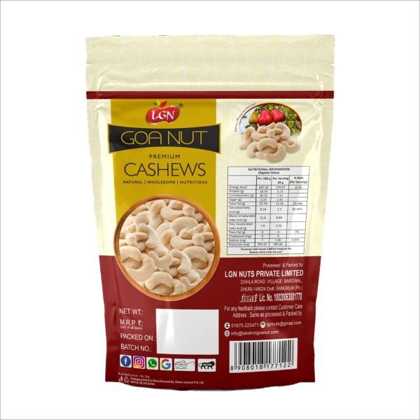 LGN Premium Whole Cashew Nuts Pouch - Image 3