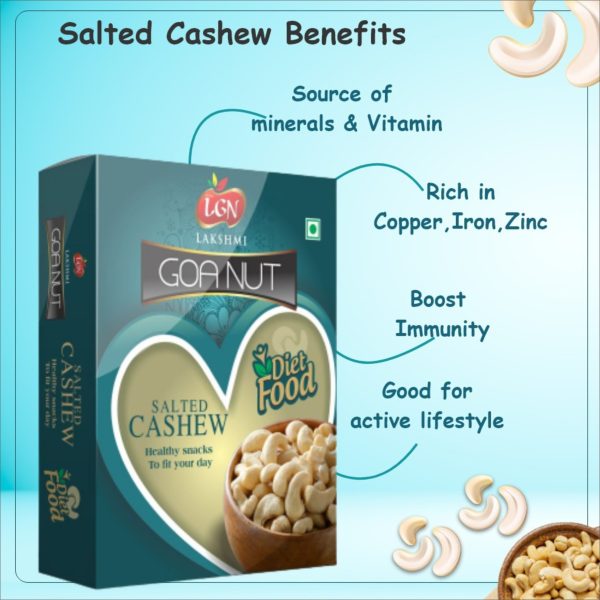 LGN Roasted & Salted Premium Cashew Nuts Box - Image 2