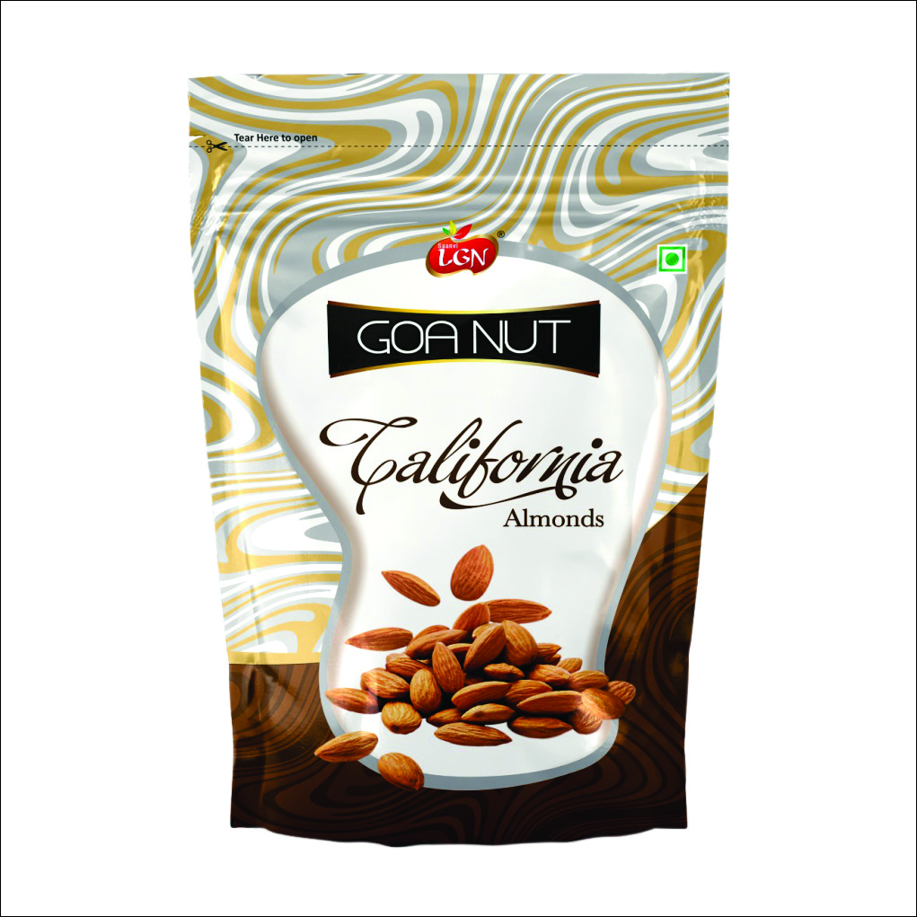 LGN 100% Natural Premium California Almonds Pouch