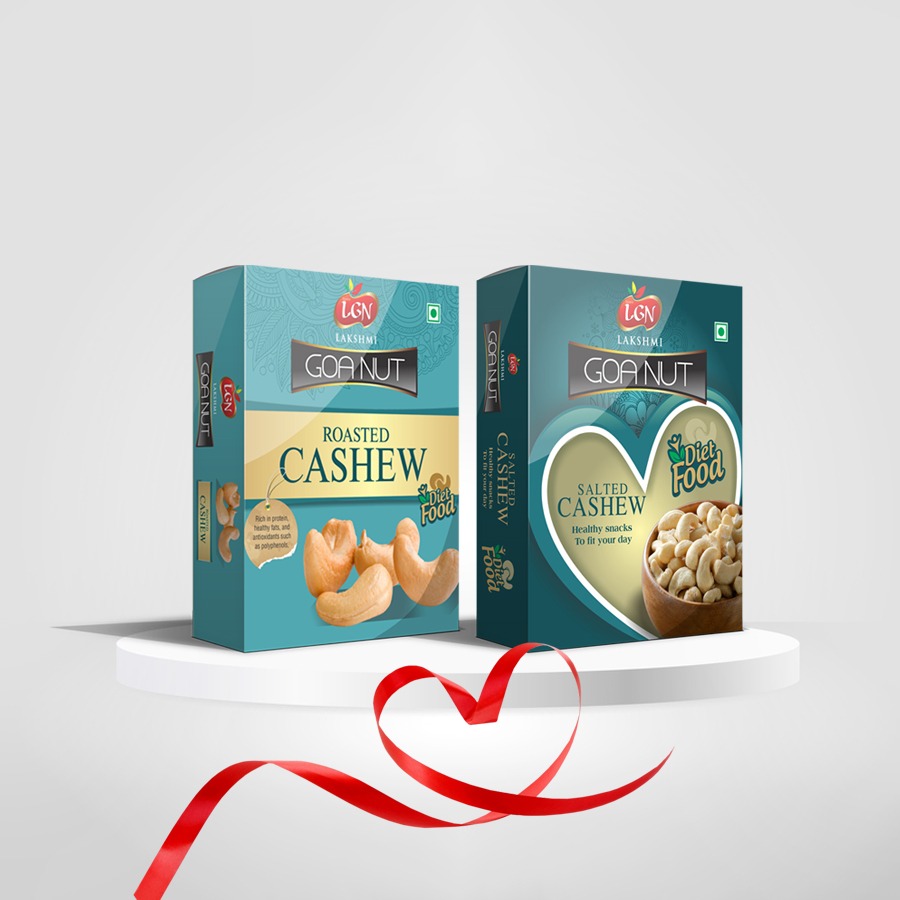 Premium Roasted Cashew Nuts Combo(Masala Roasted &Salted Roasted 250g Each Box) 500g