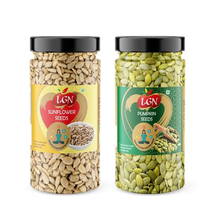 Premium Seeds Combo300g (Sunflower seeds & Pumpkin Seeds 150g Each Jar)
