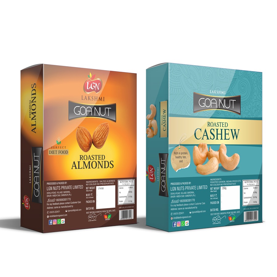 Premium Roasted Nuts Combo (Whole Cashews & California Almonds250g Each Box) 500g - Image 5