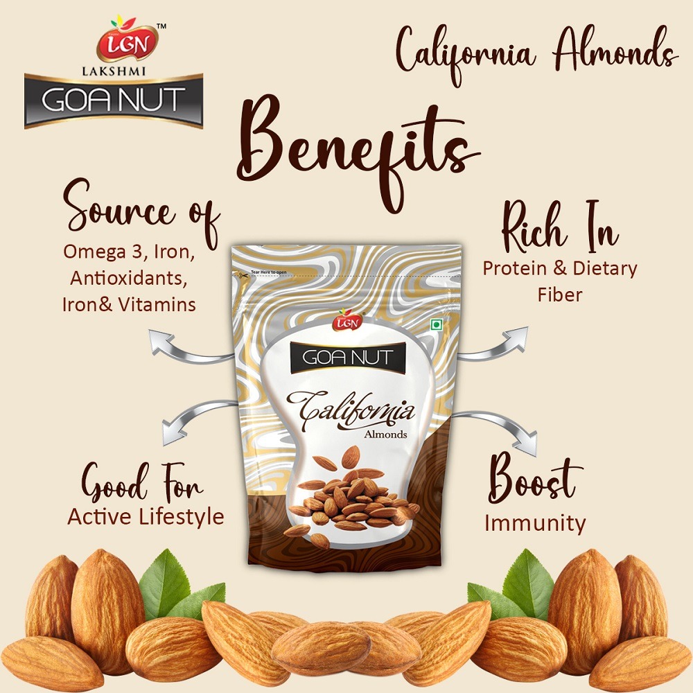 Premium Nuts Combo (Whole Cashews & California Almonds250g Each) 500g - Image 6