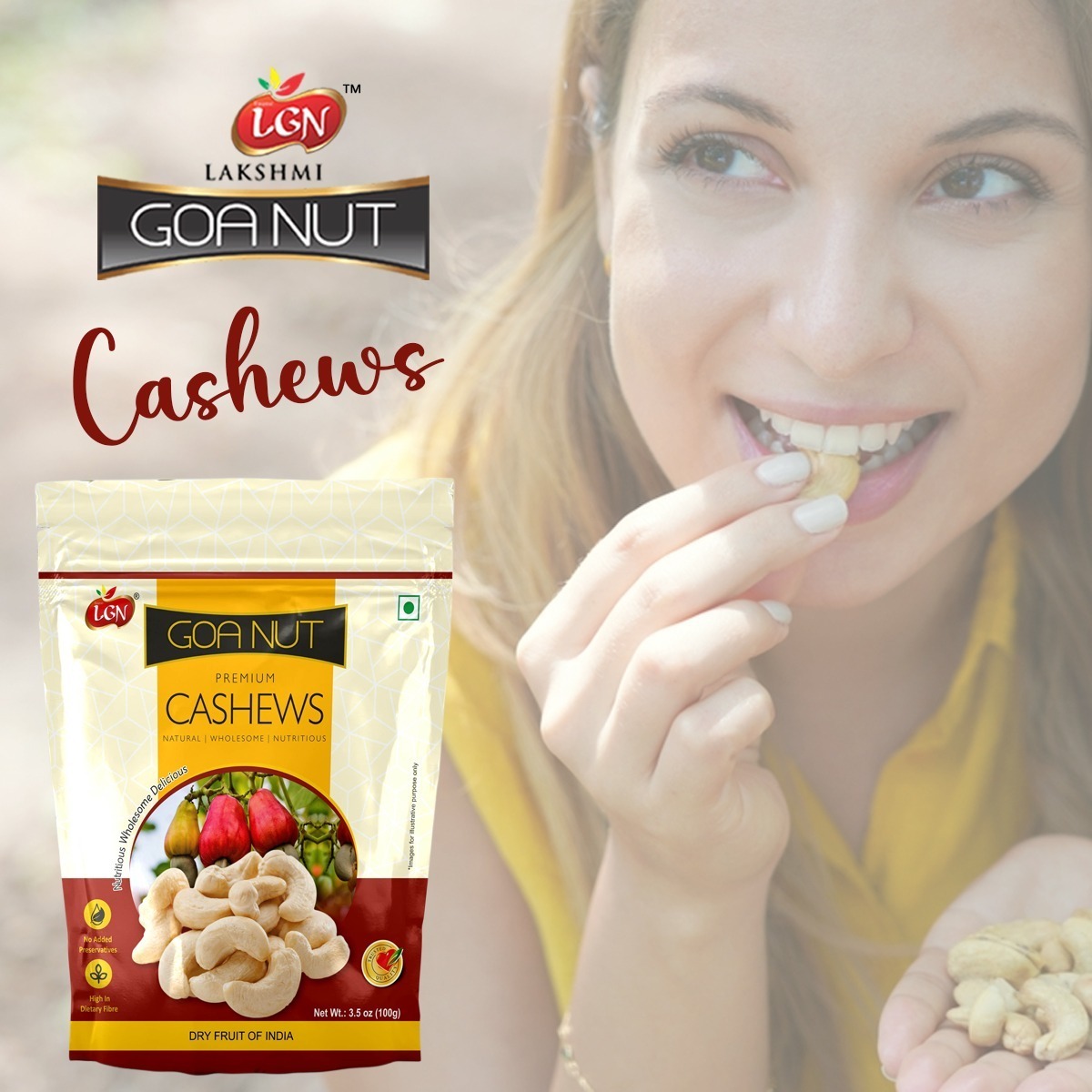 Premium Nuts Combo (Whole Cashews & California Almonds250g Each) 500g - Image 4