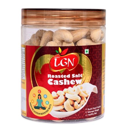 LGN Jumbo Cashews (kaju) Salted Roasted Jar