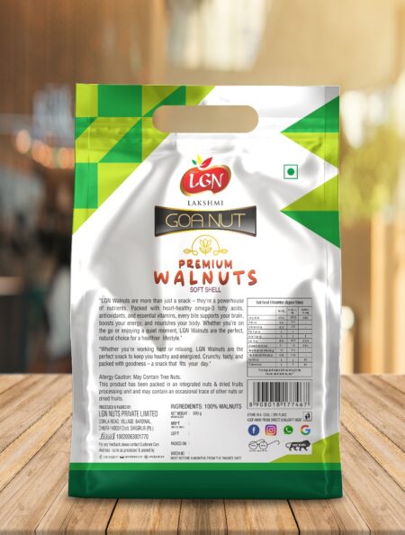 LGN PREMIUM Chilean Walnuts(Akhrot) Inshell 500gm